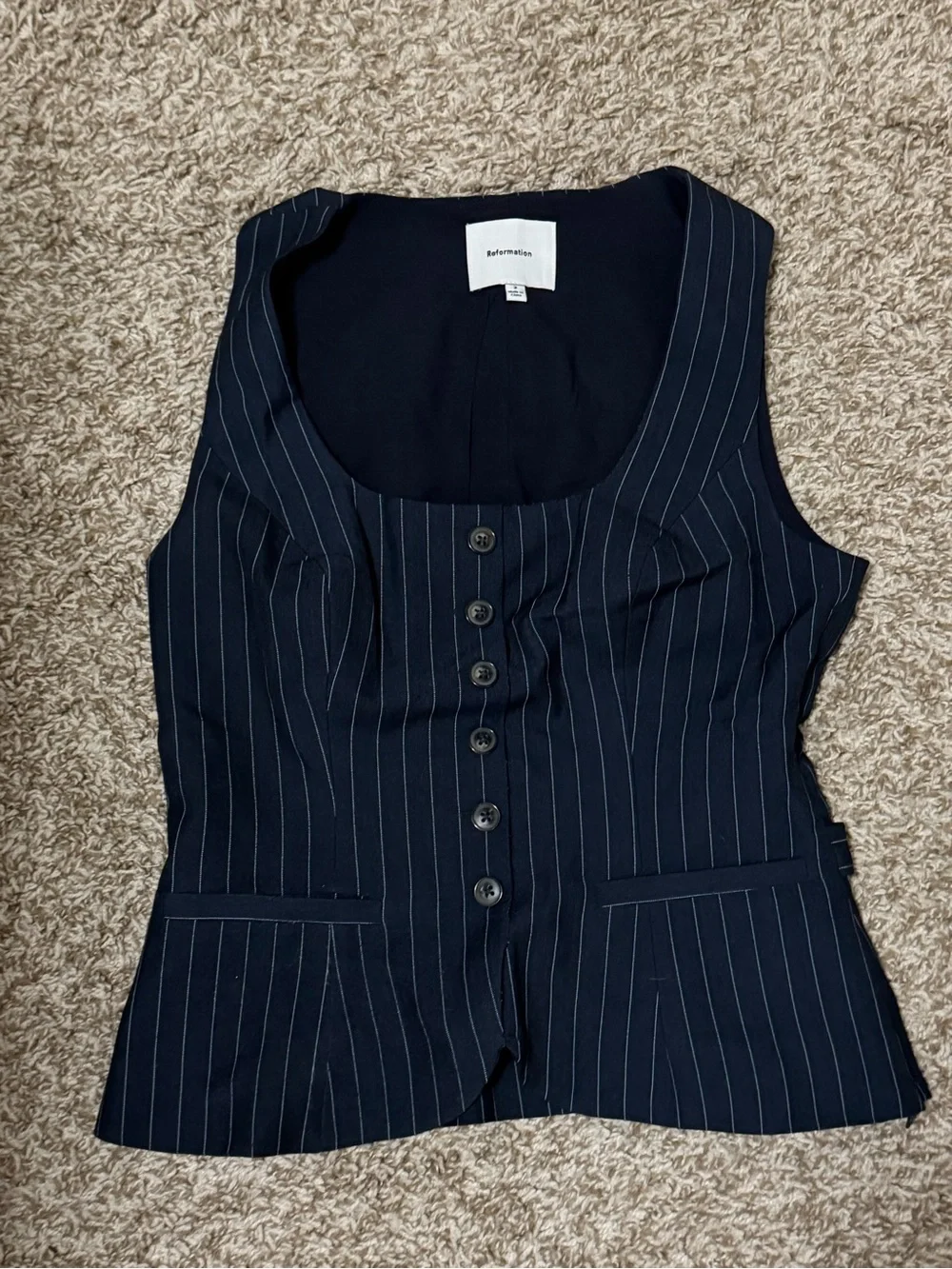 Reformation Navy Top and Tote! - Picture 4 of 9